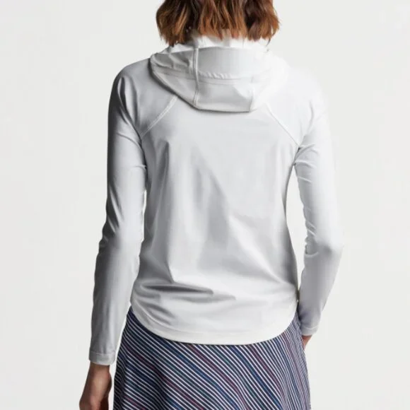 Peter Millar Jameson Popover Hooded Jacket White Size Small NWT - Picture 2 of 8